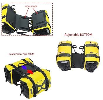 Amazon | WILD HEART 防水 バッグ オートバイ サドルバッグ 50 L